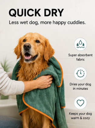 AquaWrap™-Ultra-Absorbent Quick-Dry Dog Bathrobe