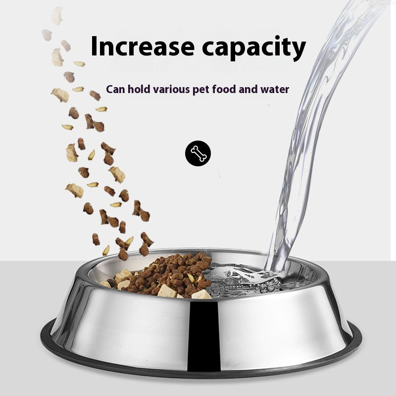 Stainless Steel Dog Bowl Anti-Fall Non-Slip