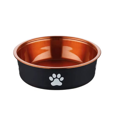 Stainless Steel Insulated Dog Cat Bowl-Portable Solid Design Non-Slip Base Waterproof Easy Clean