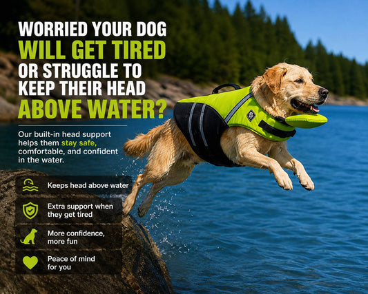 Pupfloat™– Dog life jacket with head support