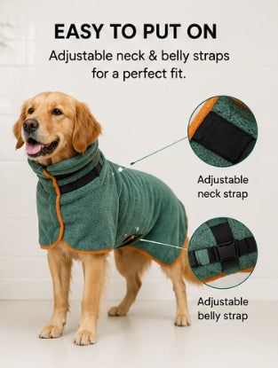 AquaWrap™-Ultra-Absorbent Quick-Dry Dog Bathrobe