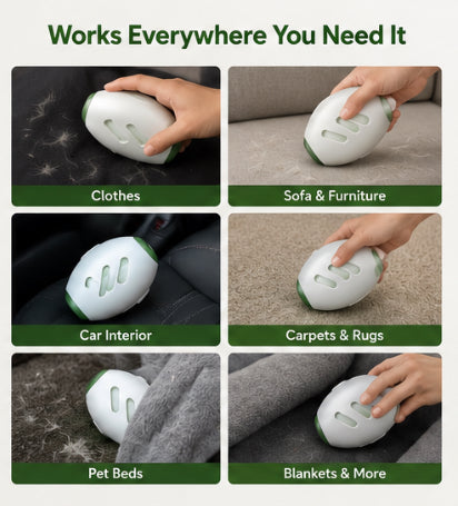 FurSweep™ – Reusable Pet Hair & Lint Remover