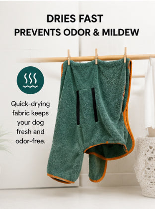 AquaWrap™-Ultra-Absorbent Quick-Dry Dog Bathrobe
