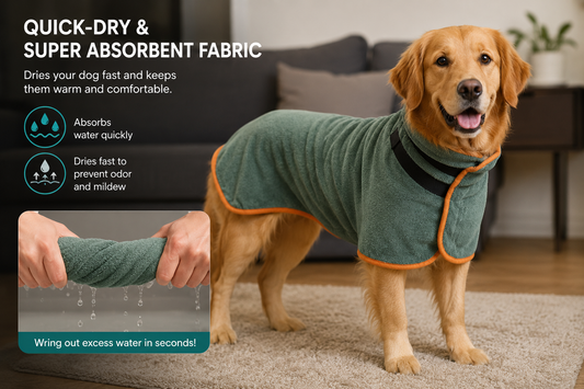 AquaWrap™-Ultra-Absorbent Quick-Dry Dog Bathrobe