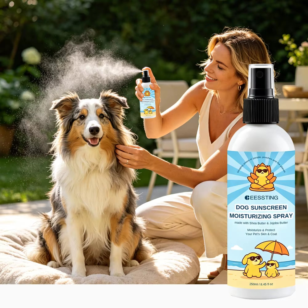 Custom Logo Safe Skin-Friendly Gentle Formula Hydrating Nourishing Dry Hair Reduces Tangling Dog Sunscreen Moisturizing Spray