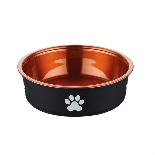 Stainless Steel Insulated Dog Cat Bowl-Portable Solid Design Non-Slip Base Waterproof Easy Clean