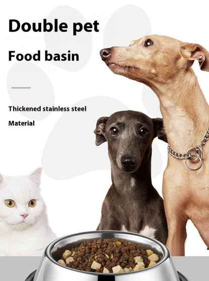 Stainless Steel Dog Bowl Anti-Fall Non-Slip